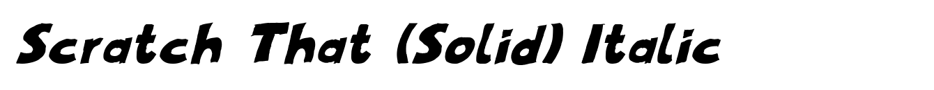 Scratch That (Solid) Italic image